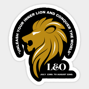 Zodiac Leo sign July -August Sticker